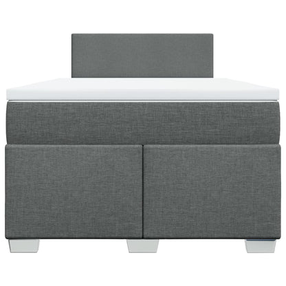 Giroletto a Molle con Materasso Grigio Scuro 120x200 cm Tessuto