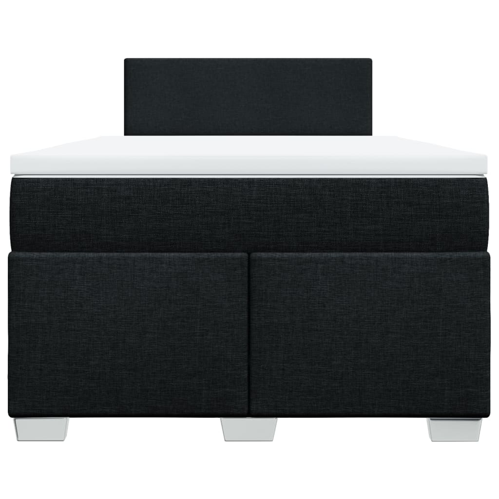 Giroletto a Molle con Materasso Nero 120x200 cm in Tessuto - homemem39