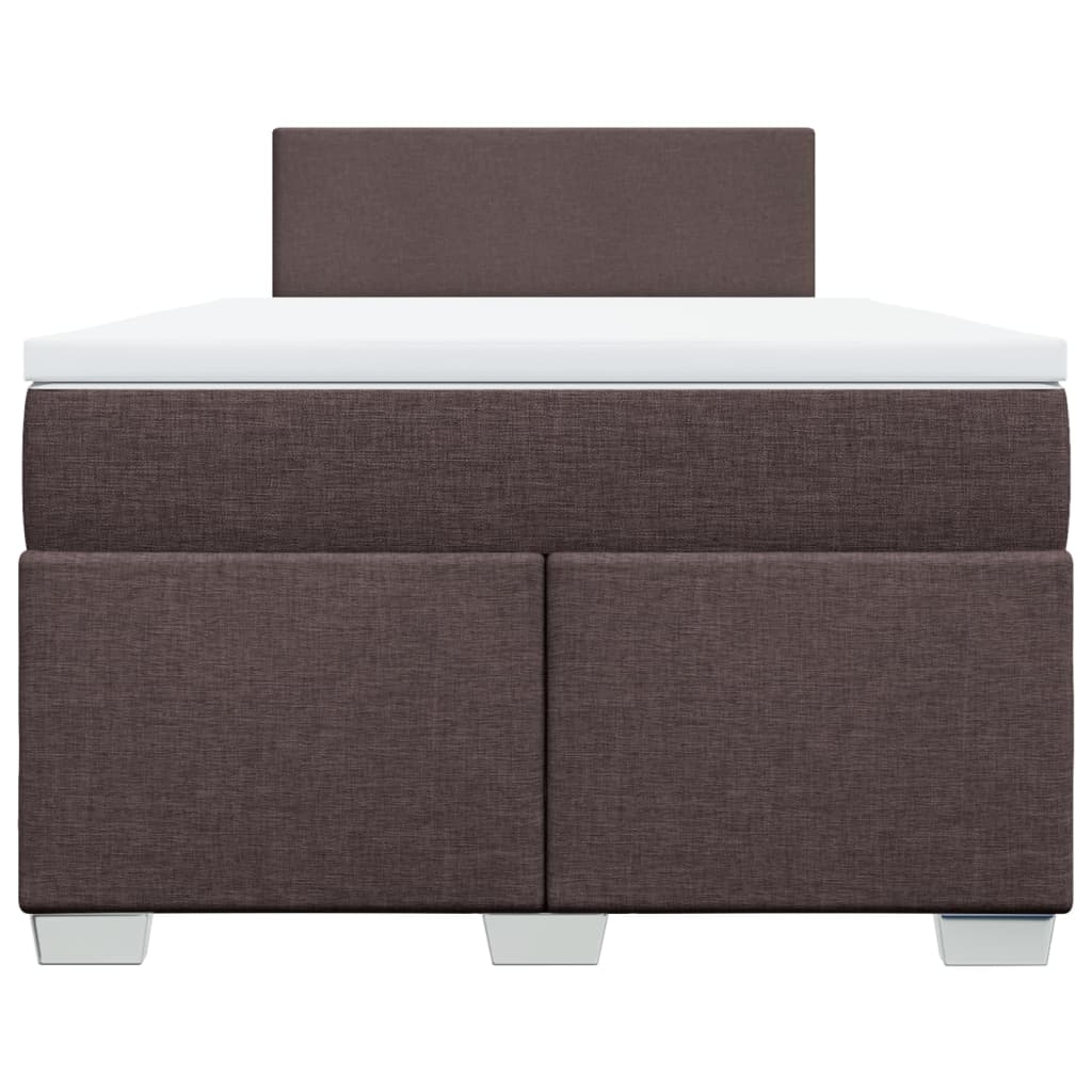 Giroletto a Molle con Materasso Marrone Scuro 120x200cm Tessuto | homemem39