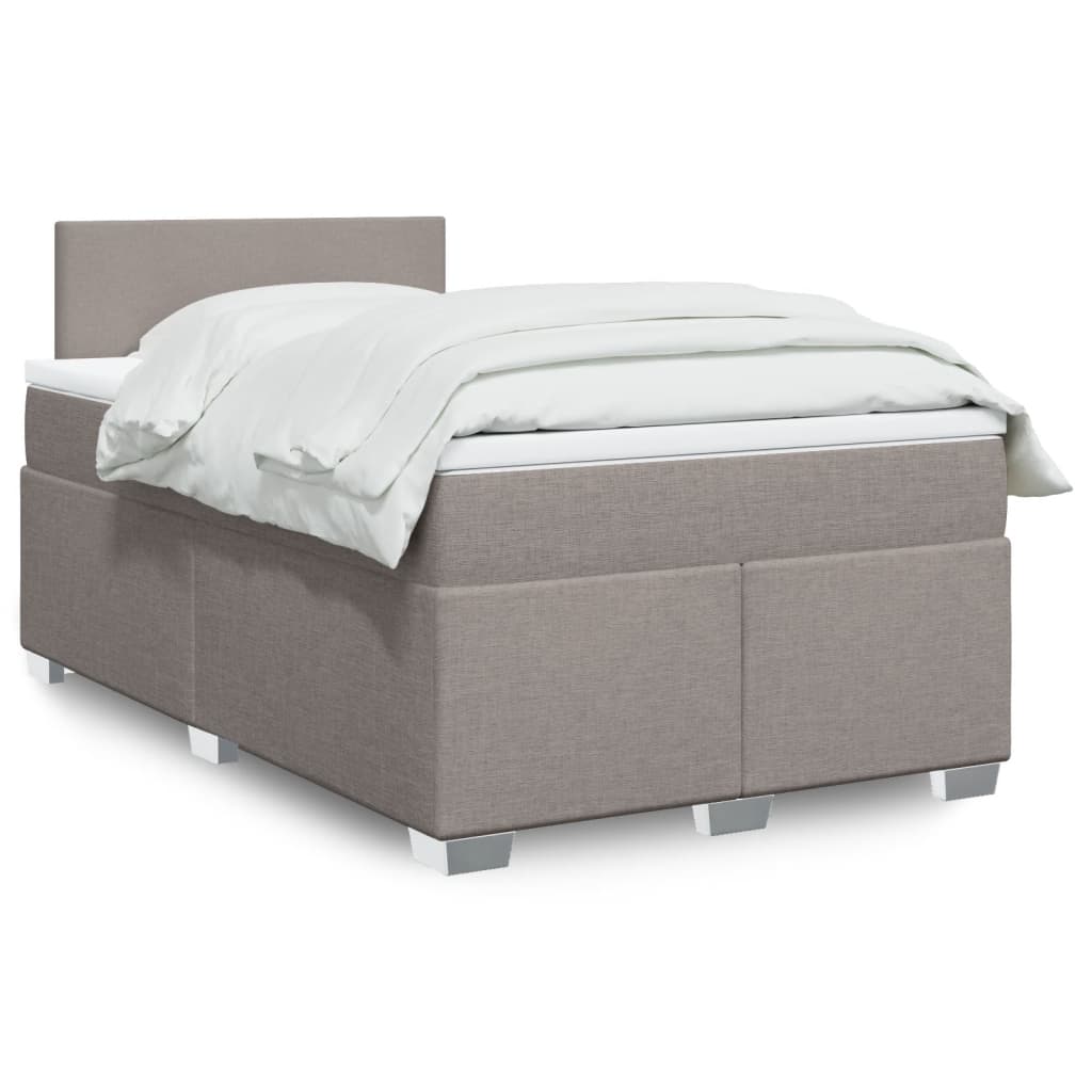 Giroletto a Molle con Materasso Tortora 120x200 cm in Tessuto | homemem39