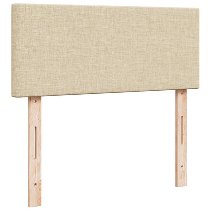 Giroletto a Molle con Materasso Crema 120x200 cm in Tessuto