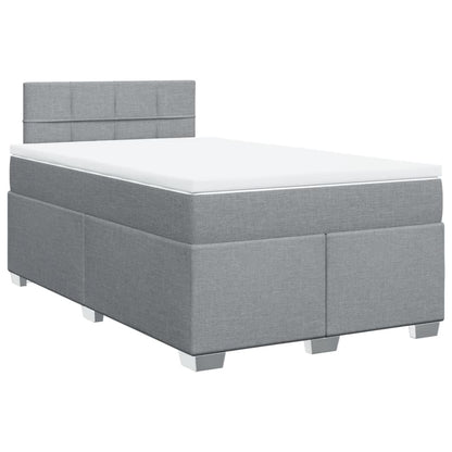 Giroletto a Molle con Materasso Grigio Chiaro 120x200cm Tessuto | homemem39