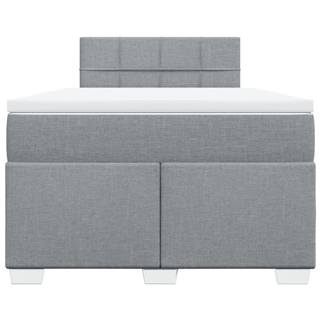 Giroletto a Molle con Materasso Grigio Chiaro 120x200cm Tessuto | homemem39