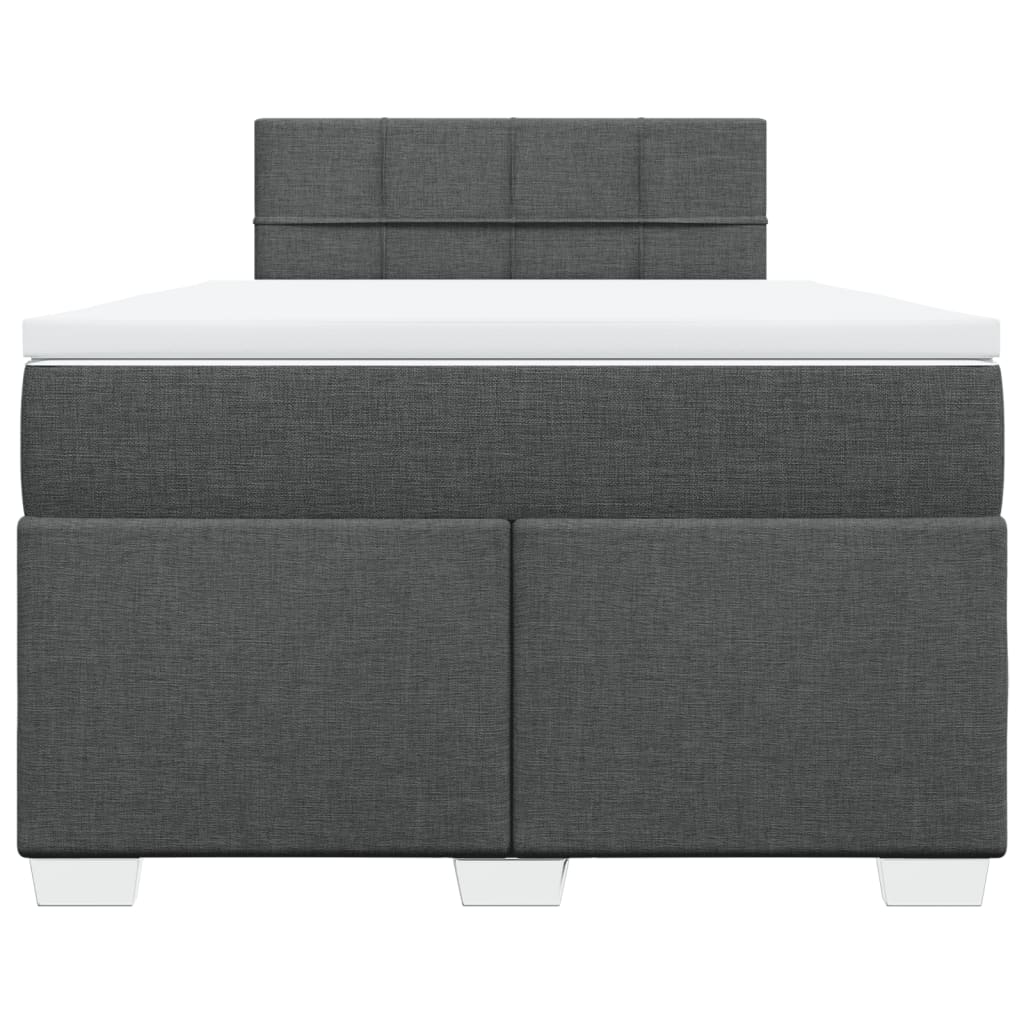 Giroletto a Molle con Materasso Grigio Scuro 120x200 cm Tessuto - homemem39