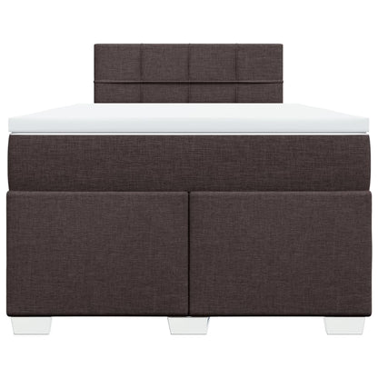 Giroletto a Molle con Materasso Marrone Scuro 120x200cm Tessuto | homemem39