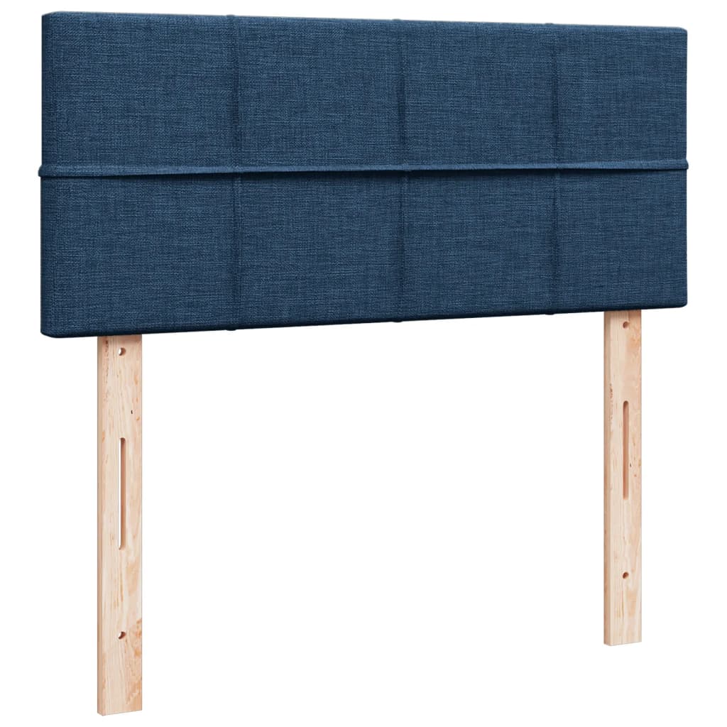 Giroletto a Molle con Materasso Blu 120x200 cm in Tessuto