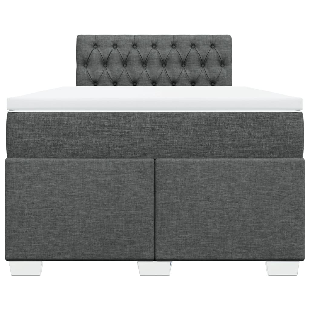 Giroletto a Molle con Materasso Grigio Scuro 120x200 cm Tessuto - homemem39