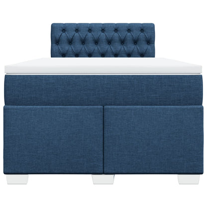 Giroletto a Molle con Materasso Blu 120x200 cm in Tessuto