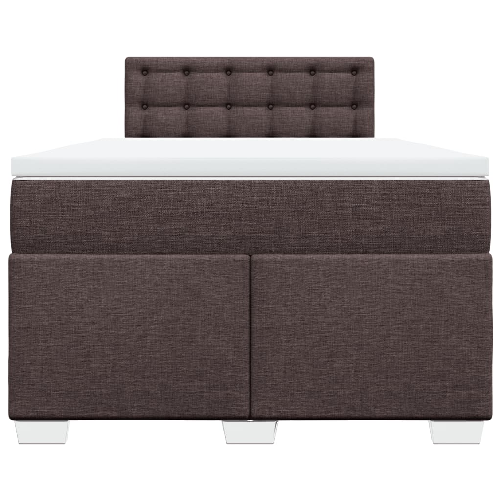Giroletto a Molle con Materasso Marrone Scuro 120x200cm Tessuto | homemem39