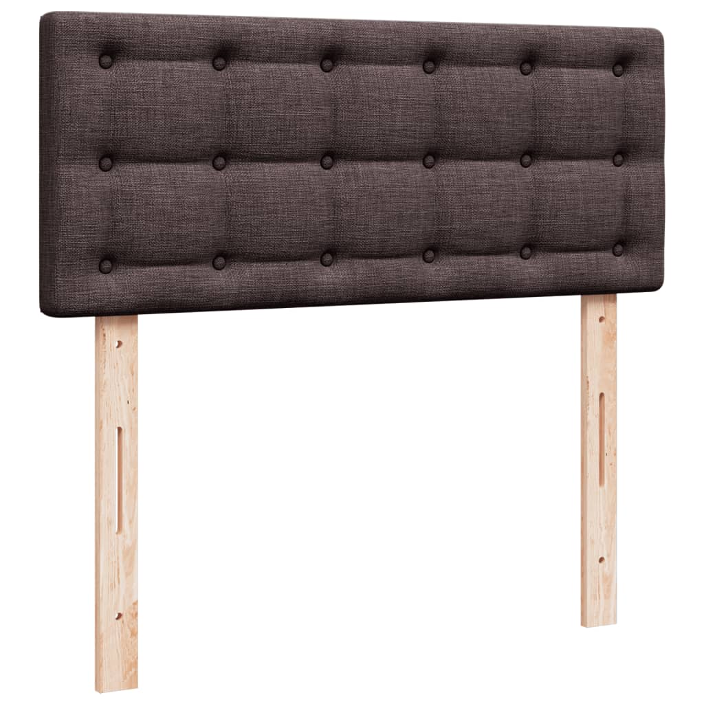 Giroletto a Molle con Materasso Marrone Scuro 120x200cm Tessuto | homemem39