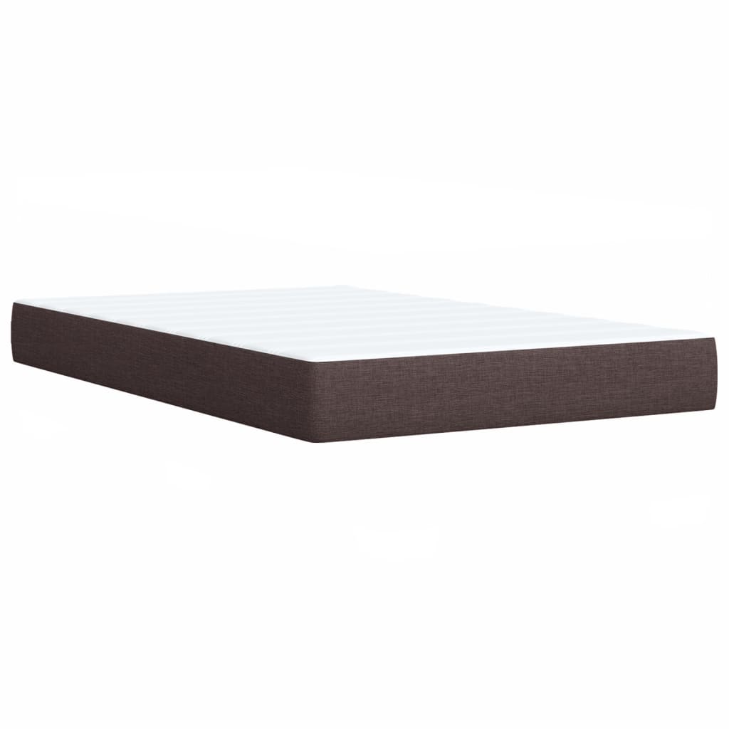 Giroletto a Molle con Materasso Marrone Scuro 120x200cm Tessuto | homemem39