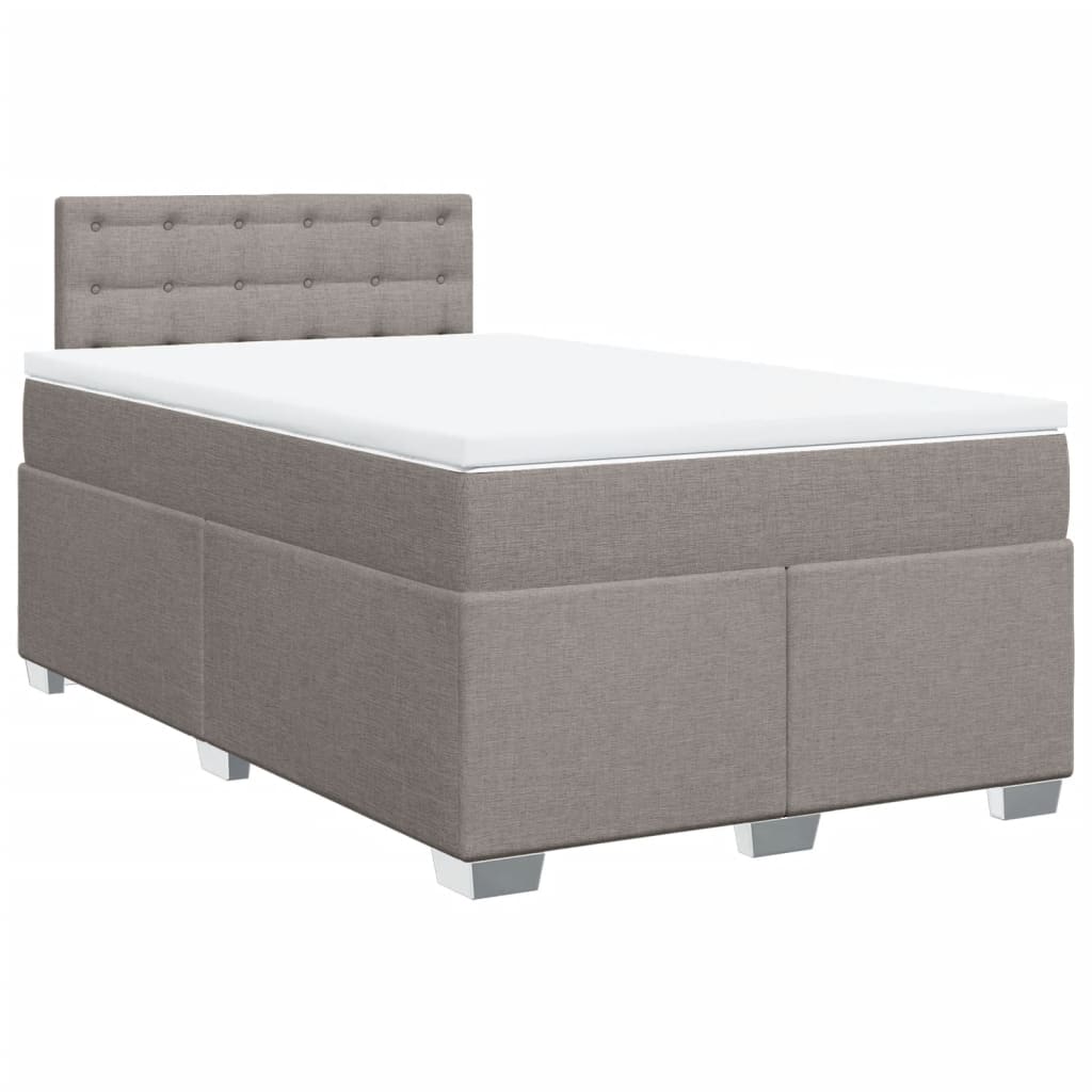 Giroletto a Molle con Materasso Tortora 120x200 cm in Tessuto | homemem39