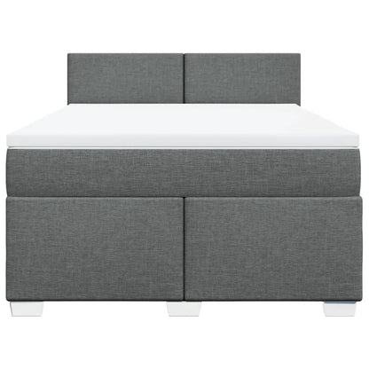 Giroletto a Molle con Materasso Grigio Scuro 140x190 cm Tessuto | homemem39