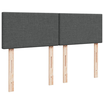 Giroletto a Molle con Materasso Grigio Scuro 140x190 cm Tessuto | homemem39