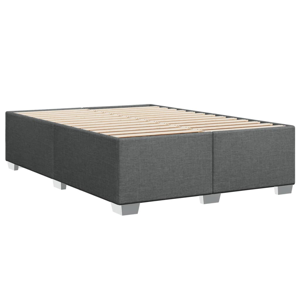 Giroletto a Molle con Materasso Grigio Scuro 140x190 cm Tessuto | homemem39