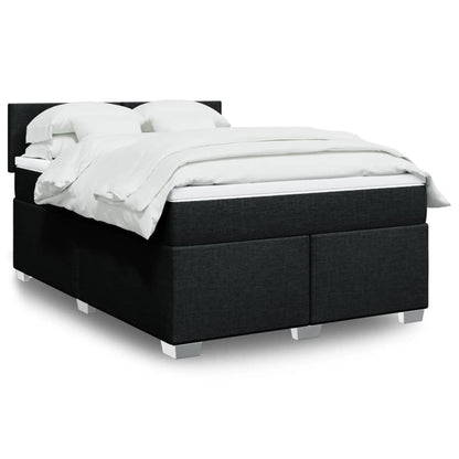 Giroletto a Molle con Materasso Nero 140x190 cm in Tessuto | homemem39