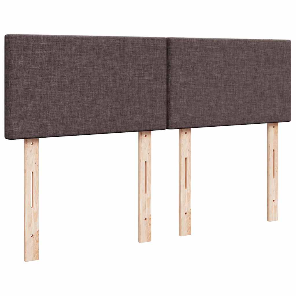 Giroletto a Molle con Materasso Marrone Scuro 140x190cm Tessuto | homemem39