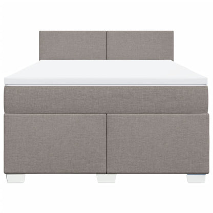 Giroletto a Molle con Materasso Tortora 140x190 cm in Tessuto