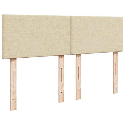 Giroletto a Molle con Materasso Crema 140x19 cm in Tessuto