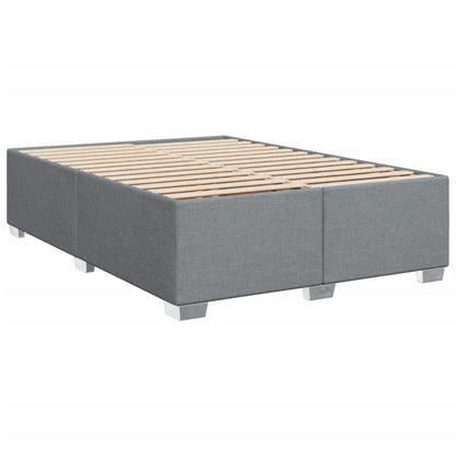 Giroletto a Molle con Materasso Grigio Chiaro 140x190cm Tessuto
