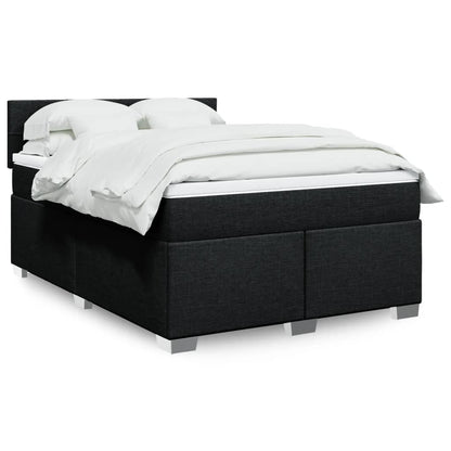 Giroletto a Molle con Materasso Nero 140x190 cm in Tessuto | homemem39