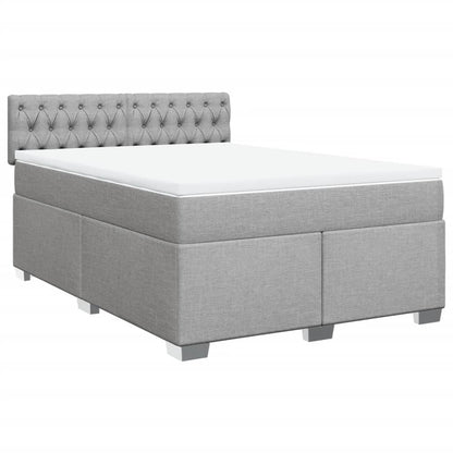 Giroletto a Molle con Materasso Grigio Chiaro 140x190cm Tessuto | homemem39