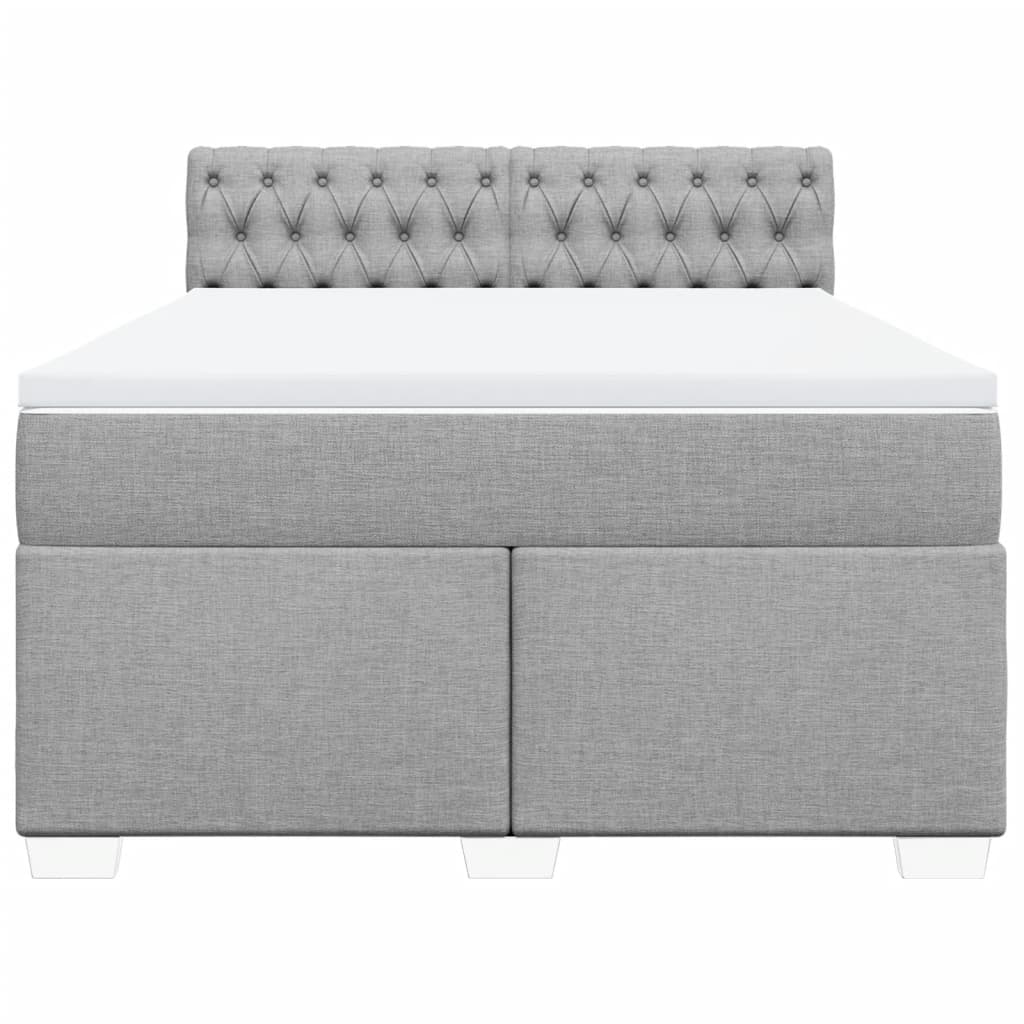 Giroletto a Molle con Materasso Grigio Chiaro 140x190cm Tessuto | homemem39