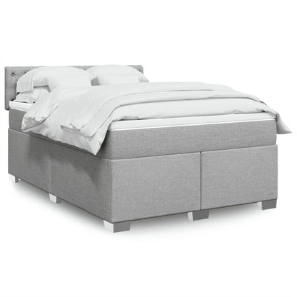Giroletto a Molle con Materasso Grigio Chiaro 140x190cm Tessuto | homemem39