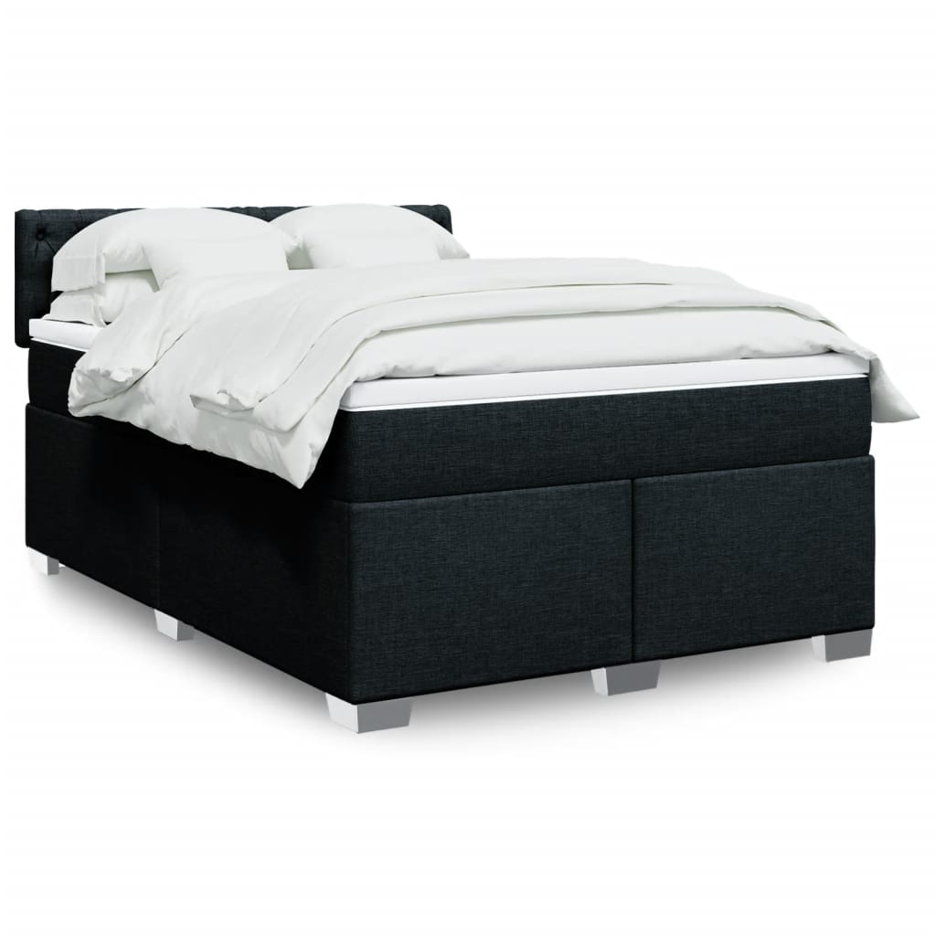 Giroletto a Molle con Materasso Nero 140x190 cm in Tessuto | homemem39