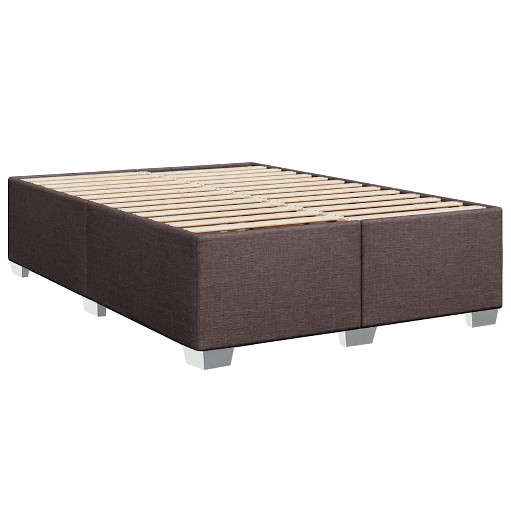 Giroletto a Molle con Materasso Marrone Scuro 140x190cm Tessuto | homemem39
