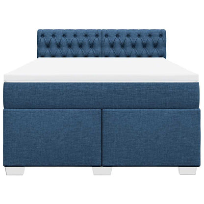 Giroletto a Molle con Materasso Blu 140x190 cm in Tessuto