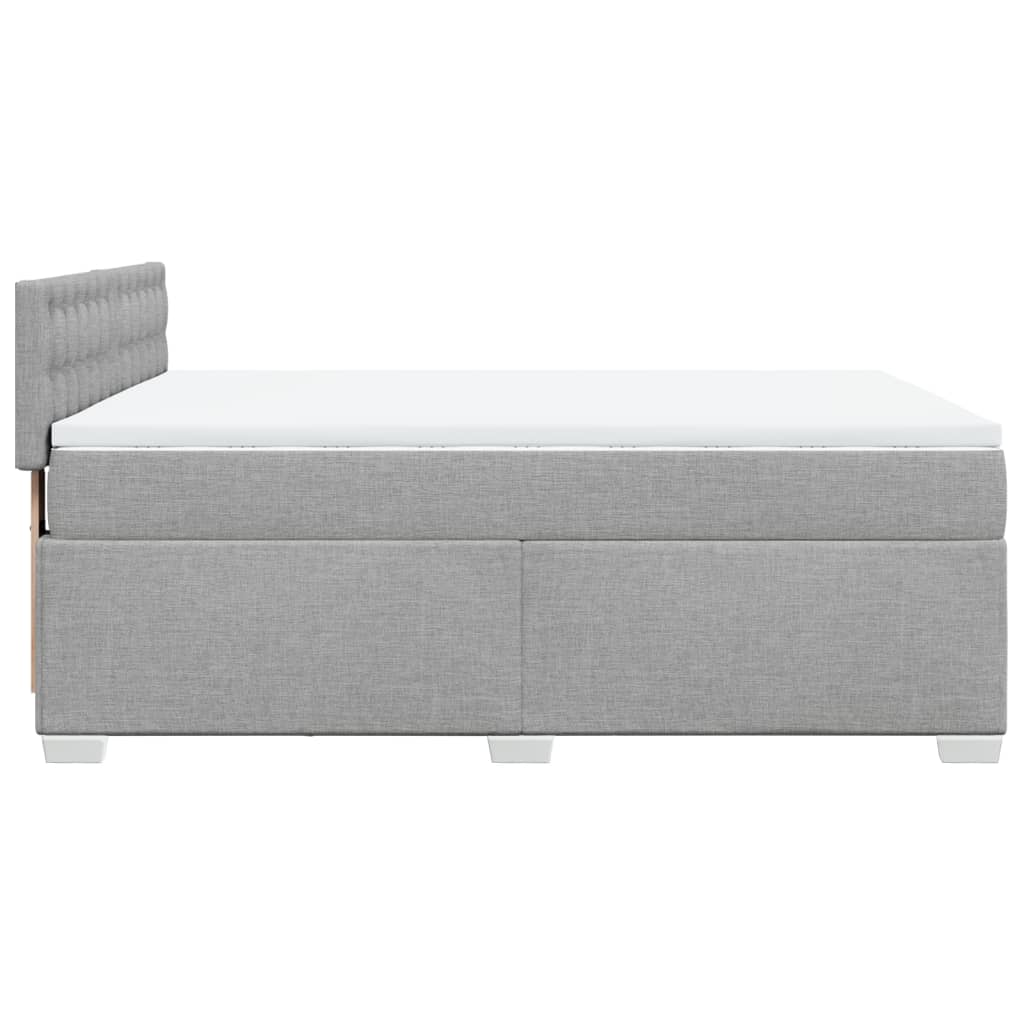 Giroletto a Molle con Materasso Grigio Chiaro 140x190cm Tessuto | homemem39