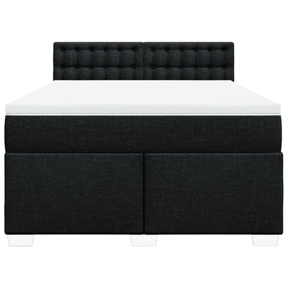 Giroletto a Molle con Materasso Nero 140x190 cm in Tessuto | homemem39