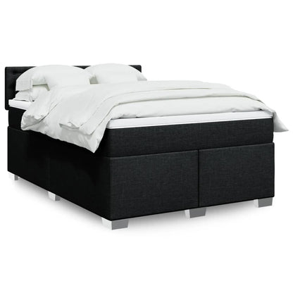 Giroletto a Molle con Materasso Nero 140x190 cm in Tessuto | homemem39
