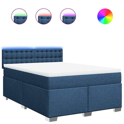 Giroletto a Molle con Materasso Blu 140x190 cm in Tessuto | homemem39