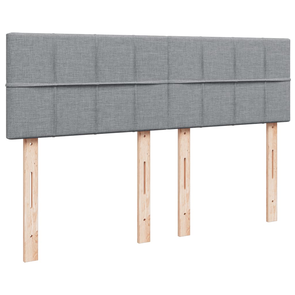 Giroletto a Molle con Materasso Grigio Chiaro 140x200cm Tessuto | homemem39
