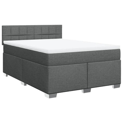 Giroletto a Molle con Materasso Grigio Scuro 140x200cm Tessuto | homemem39
