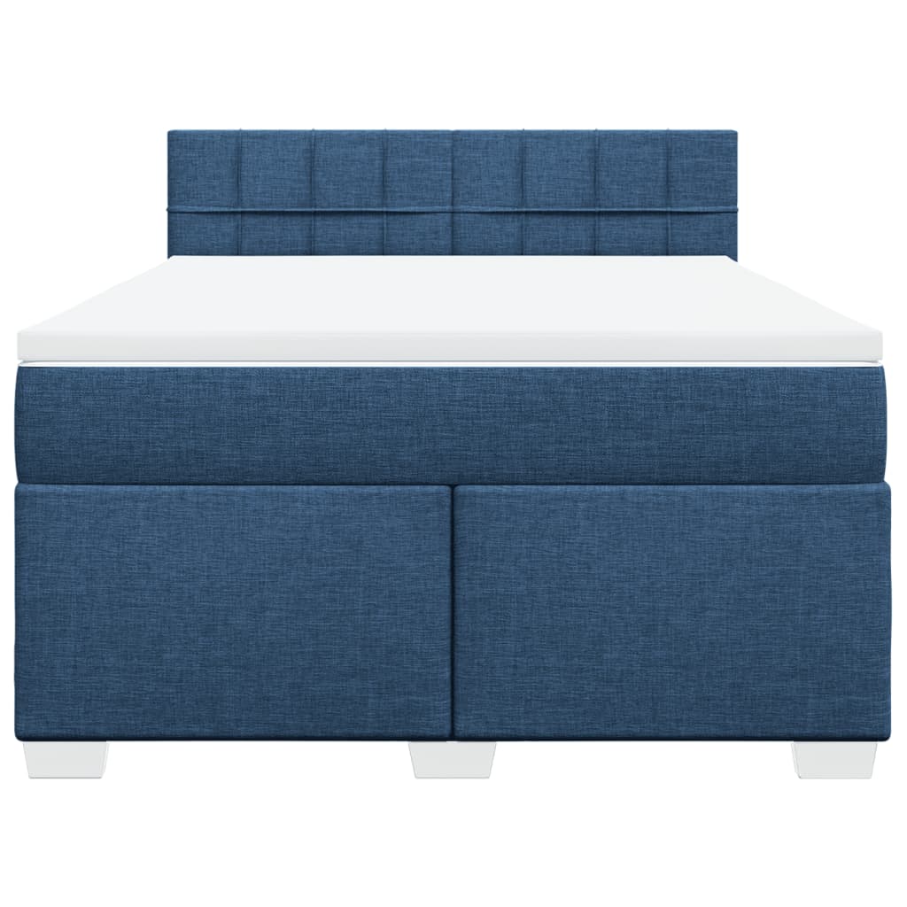 Giroletto a Molle con Materasso Blu 140x200 cm in Tessuto | homemem39