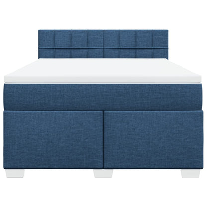 Giroletto a Molle con Materasso Blu 140x200 cm in Tessuto | homemem39