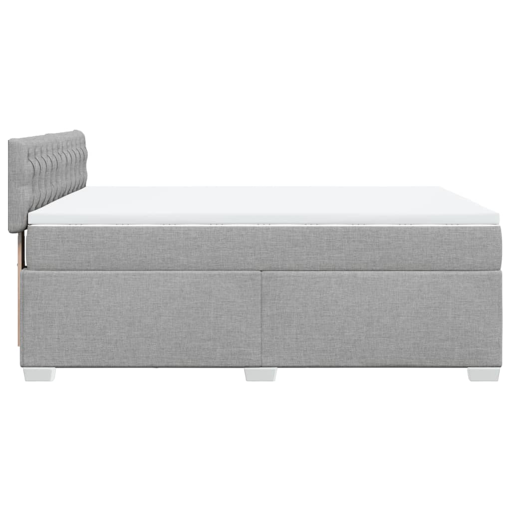 Giroletto a Molle con Materasso Grigio Chiaro 140x200cm Tessuto | homemem39
