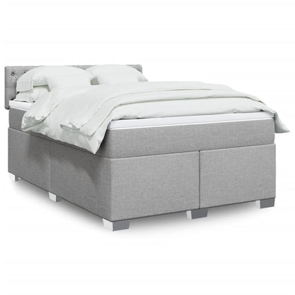 Giroletto a Molle con Materasso Grigio Chiaro 140x200cm Tessuto | homemem39