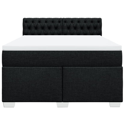Giroletto a Molle con Materasso Nero 140x200 cm in Tessuto | homemem39