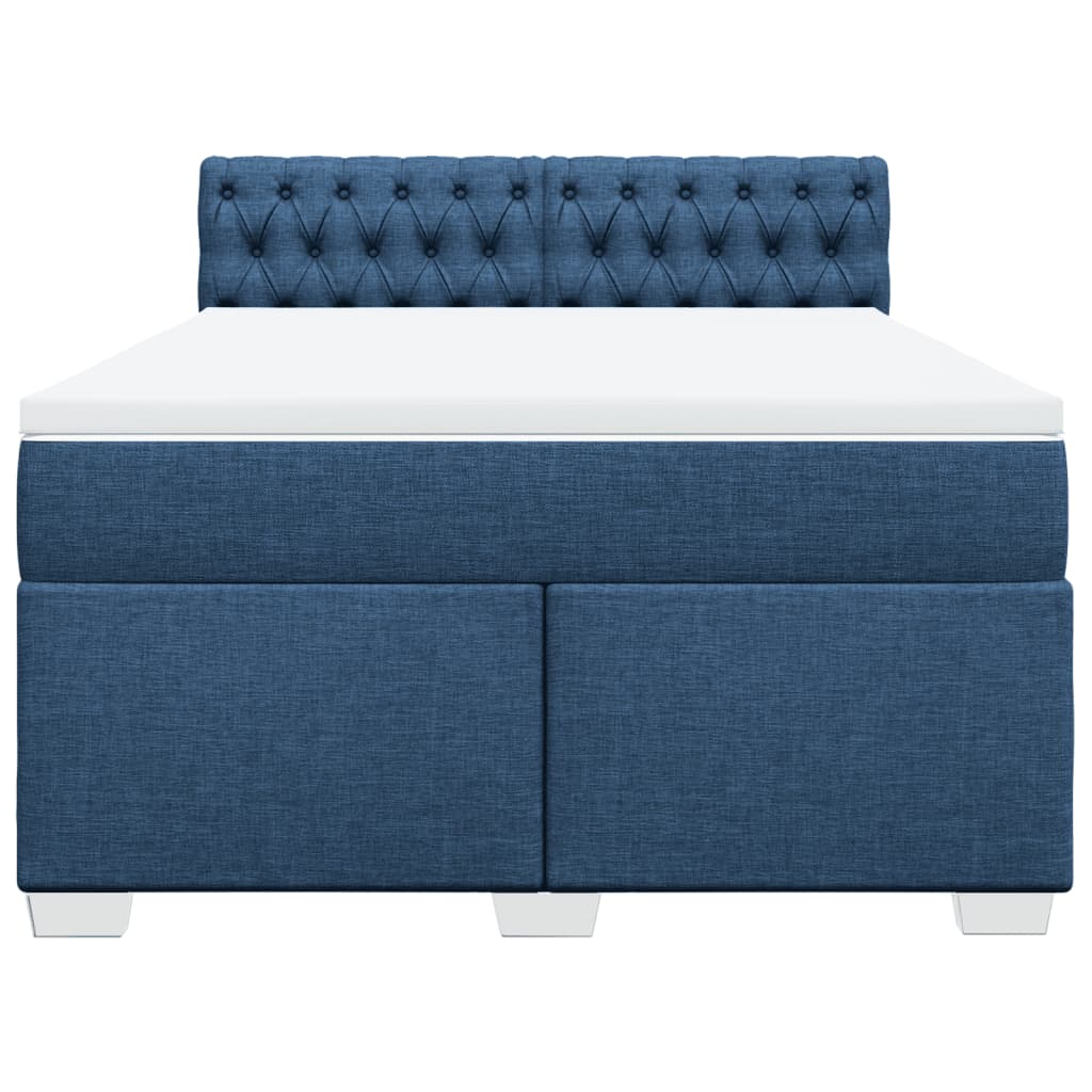 Giroletto a Molle con Materasso Blu 140x200 cm in Tessuto | homemem39