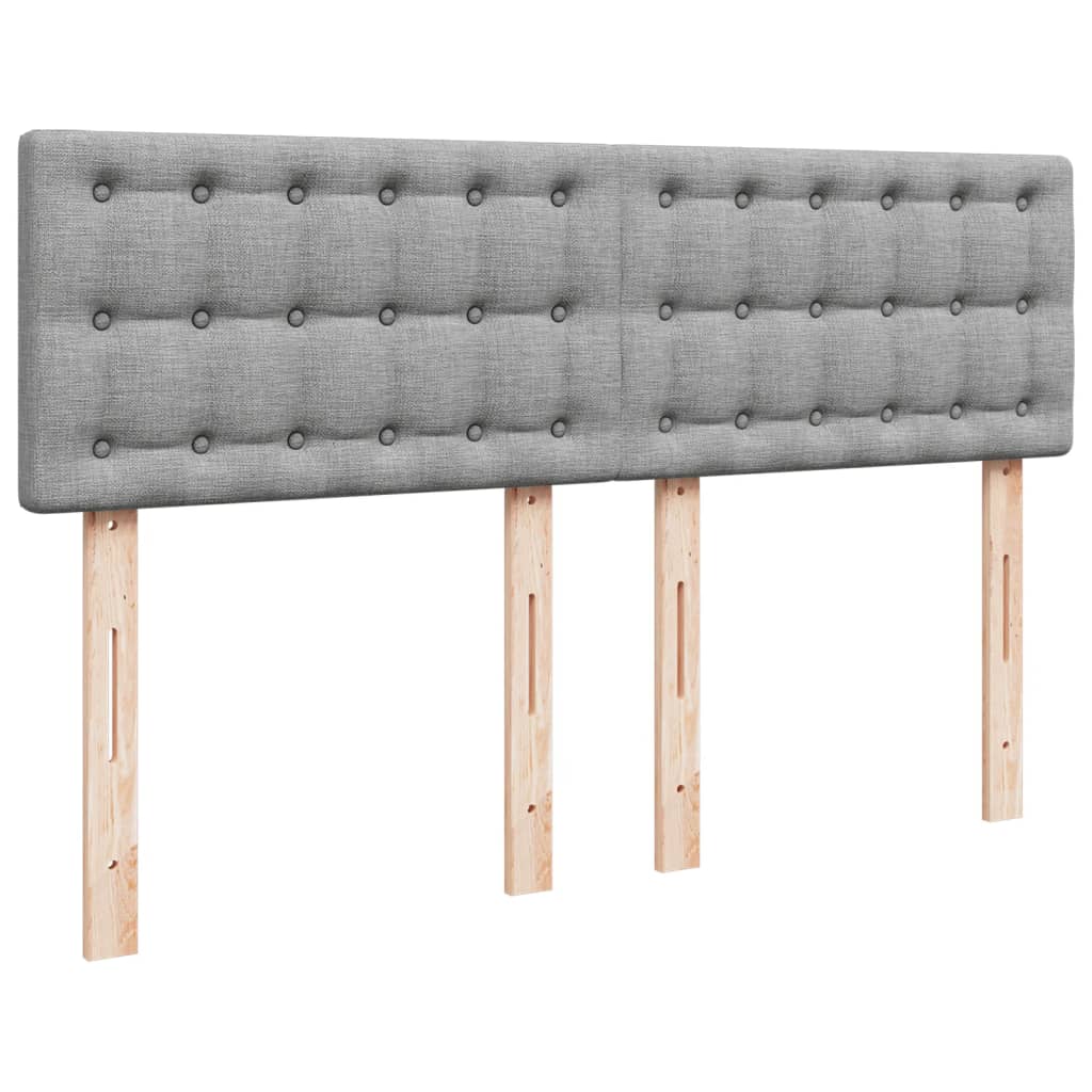Giroletto a Molle con Materasso Grigio Chiaro 140x200cm Tessuto | homemem39