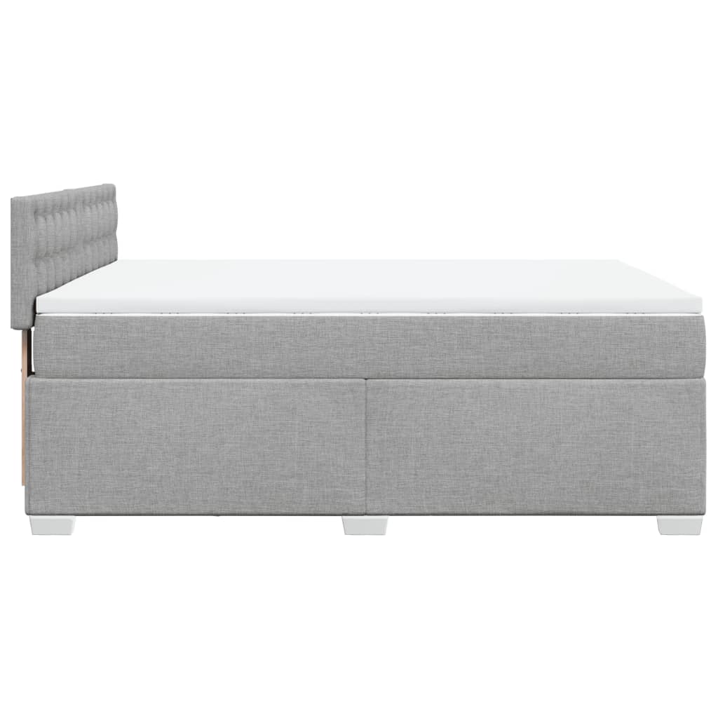 Giroletto a Molle con Materasso Grigio Chiaro 140x200cm Tessuto | homemem39
