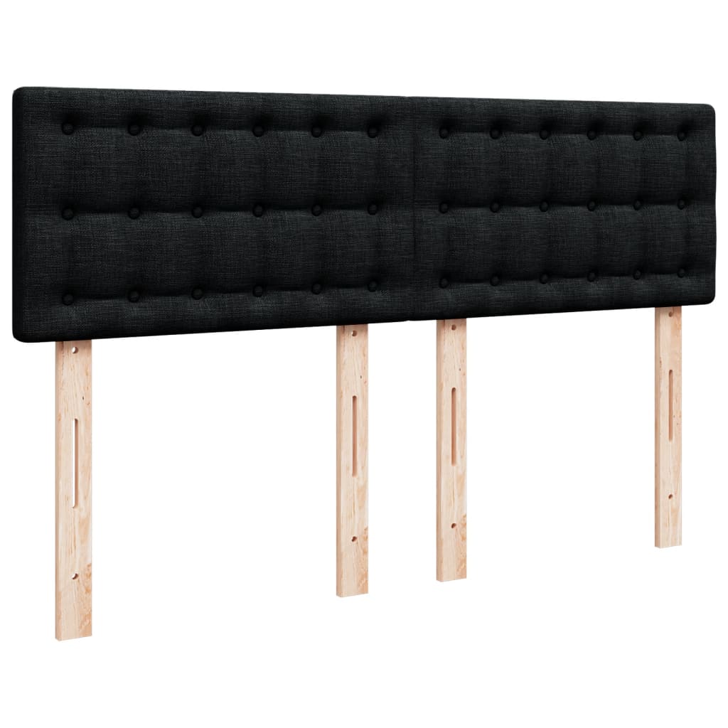 Giroletto a Molle con Materasso Nero 140x200 cm in Tessuto | homemem39