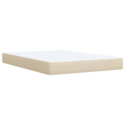 Giroletto a Molle con Materasso Crema 140x200 cm in Tessuto | homemem39