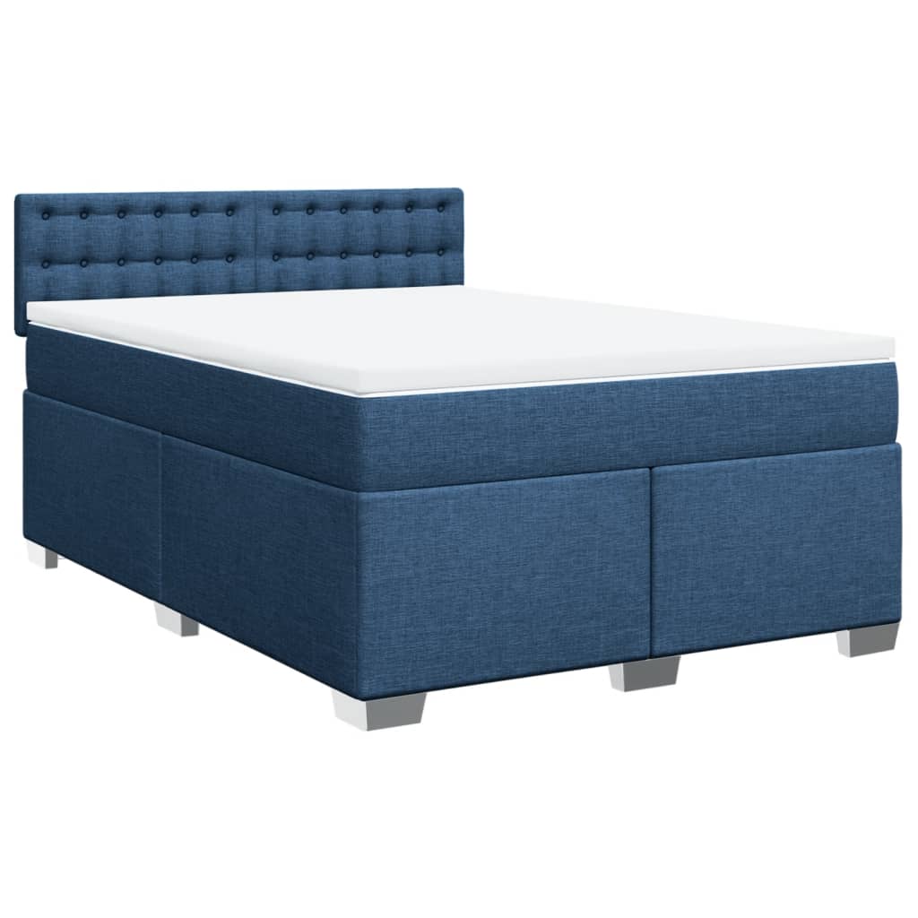 Giroletto a Molle con Materasso Blu 140x200 cm in Tessuto | homemem39