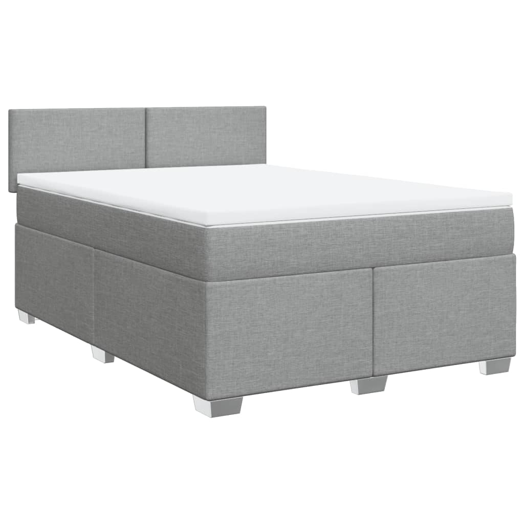 Giroletto a Molle con Materasso Grigio Chiaro160x200 cm Tessuto | homemem39
