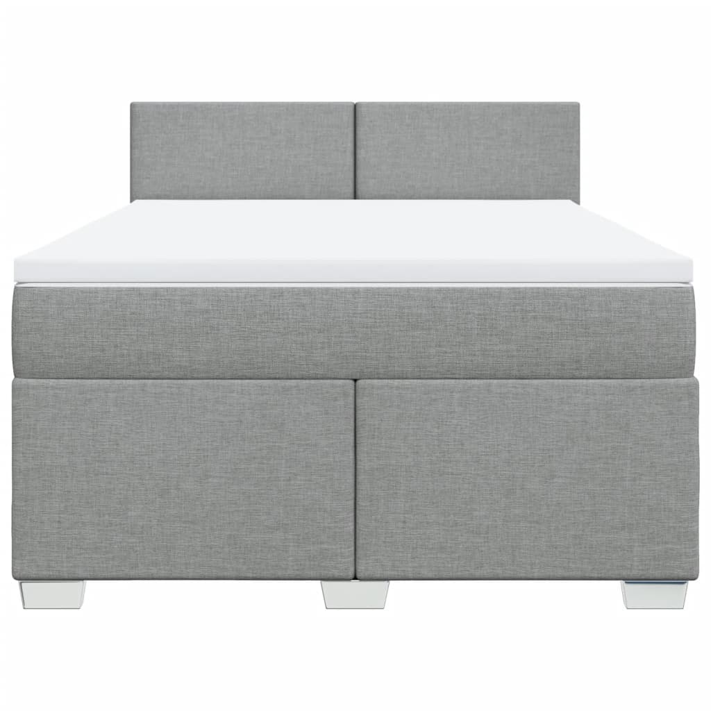Giroletto a Molle con Materasso Grigio Chiaro160x200 cm Tessuto | homemem39